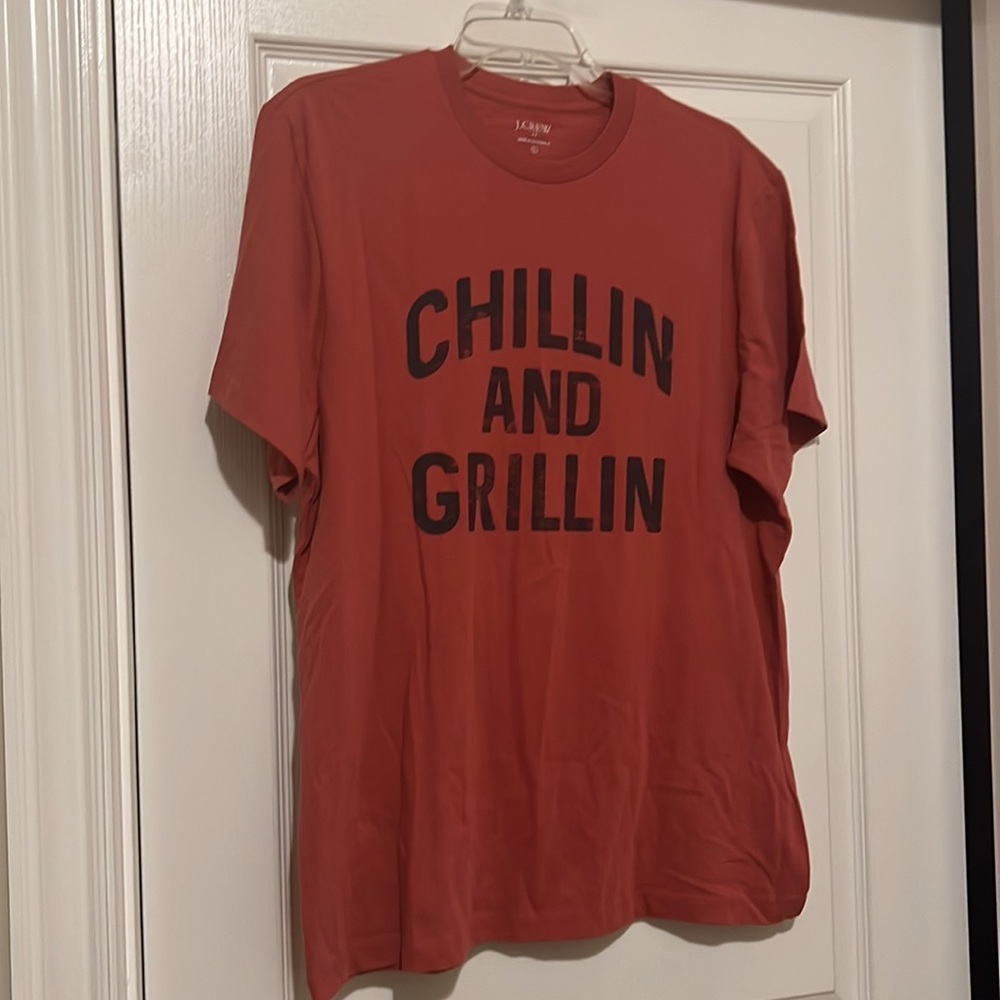 NWT J Crew Men’s "Chillin and grillin" graphic tee